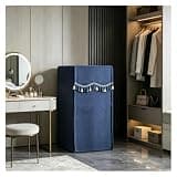 CHZDPP Custom Safe Lock Box Protective with Tassel, UV Resistant Safe Box Dust Covers for Refrigerator/Appliances, 3 Color Chenille Fabric Vault Cover(Blue,40x30x45 cm/16"x12"x18")