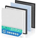 MinusA2 Replacement Filter Compatible with Rabbit MinusA2 air purifiers SPA-700A SPA-780A SPA-780N, H13 True HEPA & Carbon for Wildfire Smoke & Pet Odors, 4-Pack (1 HEPA, 1 Carbon, 2 Pre-Filters)