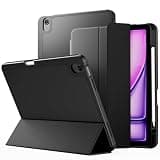 Case for iPad 11th Generation (A16) 11 Inch 2025 & iPad 10th Generation 10.9 Inch 2022, Slim Lightweight Protective Cover with Pencil Holder, Hard Translucent PC Back Shell (Black)
