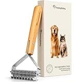 Freshly Bailey Dematting Comb for Cats and Dogs, Mat Remover and Deshedding Grooming Tool, Safe Detangler for Matted Fur, Double Sided Undercoat Rake