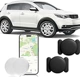GPS Tracker for Vehicles, No Subscription, Waterproof Tracker Device for Vehicles, Hidden Vehicle Locator, Magnetic GPS Tracker, Accurate Tracking, iOS Only (2PCS, Black)