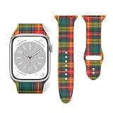 Buchanan Ancient Light Weight Tartan Soft Silicone Sport Band Replacement Strap For Apple Watch Band 38mm 40mm 42mm 44mm, Compatible With Series Se 7 6 5 4 3 2 1, For Women And Men