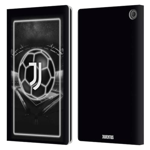 Head Case Designs Officially Licensed Juventus Football Club Logo Neon Leather Book Wallet Case Compatible with Amazon Fire Max 11 2023