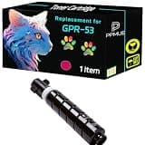 PPMUE High Yield GPR-53 Toner Cartridge Compatible for Canon C3320L C3530 C3525 C3520 C3330 Printers, Clearly Print (1 Pack Magenta)