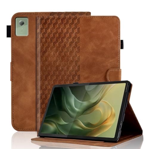 Varohix Case for Lenovo Idea Tab 11 Inch 2025 TB-336ZU/TB-336FU,Motorola Moto Pad 11" 2026,PU Leather Multi-Angle Viewing,Magnetic Folio Adjustable Stand Shell Foldable Card Holder, Woman Man,Brown