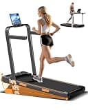 3-in-1 Walking Pad Treadmill with 16% Incline, Quiet Under Desk Treadmills for Home & Office, Compact Foldable Treadmill with Handles and 2.5HP Brushless, 330 LBS Capacity