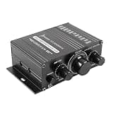 Omquot Dual Channel Power Amplifier Compact Design Premium Shakeproof Material for Car Audio