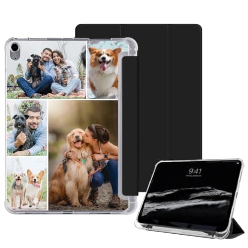 Personalized Customized Case for iPad 11th Gen (11 inch,2025) with Pencil Holder & Trifold Stand,Custom Multi-Picture Collage Photo Slim Flip Leather Cover,Rugged Durable Protection,Auto Sleep/Wake