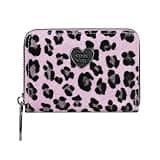 OLREDI Small Wallet for Women, Zip Around Accordion Wallet with 9 Card Slots, Compact Credit Card Holder, Mini Zipper Wallet, Leopard Print Travel Wallet Blush Leopard