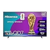 Hisense 65" Class QD7 Series Mini-LED 4K UHD Smart Fire TV (65QD7QF, 2025 Model) - QLED, HDR10+, Dolby Vision, Dolby Atmos, Game Mode Plus, ALLM, Alexa Built in with Voice Remote, Streaming TV, Black