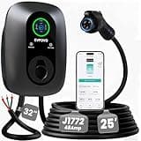 EV Charger Level 2 Hardwire 48 Amp - J1772 Electric Car Charger 11.5 kW 240V, 25 ft Cable, NEMA Type 4/IP66, ETL Listed UL 2594/UL 2231, FCC, WiFi App Electric Vehicle Charging Equipment