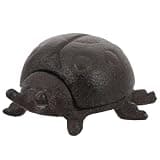 ULTECHNOVO Iron Ladybug Shaped Key Storage Box Multi-functional Decoration, Holds Small Items Securely, Outdoor Key Hider for Cabins and Vacation Properties, Black Adorable Design