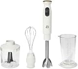Beautiful 2-Speed Immersion Blender with Chopper & Measuring Cup, White Icing by Drew Barrymore