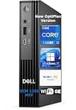 WOWPC Customized Dell Pro Micro QCM1250 Mini Desktop, New OptiPlex AI PC for Business&Home, Intel i5-14500T, 16GB RAM 512GB SSD, Up to 64GB RAM 4TB SSD, Dual 4K Display Support, USB-C, Win11 Pro
