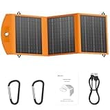 SOLUPUP Solar Panels 30W Portable Foldable Solar Charger with 5V USB-A and USB-C Fast Charging Compatible with iPhone, iPad, Samsung, Power Banks, IPX5 Waterproof Perfect for Camping, Hiking, Outdoor