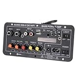 Omquot Bluetooth Power Amplifier Board with Clear Vocal Performance for Car Audio Integration for 100 MAh CR2032 Cell Battery (Built-in)
