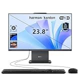 Lenovo ThinkCentre neo 50a Business All-in-One Desktop, 23.8" FHD 1920 * 1080 100Hz Display, AMD Ryzen 5 220, Up to 64GB DDR5, Up to 2TB SSD, Harman Kardon Speaker, MP Camera, Wi-Fi 6, Win 11 Pro