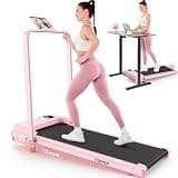 FUNMILY Upgrade Walking Pad Folding Treadmill with 12%/15% Incline & Handle Bar, 3.5HP Foldable Under Desk Compact Treadmills for Home/Office/Gym, 400+lb Capacity, Shock Absorption