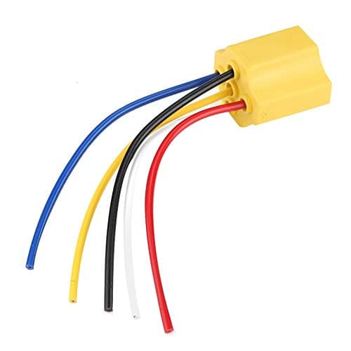 Ceramic 5 Pin Automotive Car Harness Relay Socket - 30-100A Heavy Duty Wiring Seat Belt Connector
