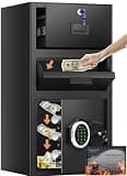 5.6 Cuft Large Drop Safe Box for Business, Anti-theft Money Safe with Quick Place Drop Slot, Digital Keypad, Spare Key, Heavy-duty Cash Depository Safes for Commercial Business Bars Retail Office Home