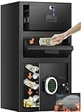 5.6 Cuft Large Drop Safe Box for Business, Anti-theft Money Safe with Quick Place Drop Slot, Digital Keypad, Spare Key, Heavy-duty Cash Depository Safes for Commercial Business Bars Retail Office Home