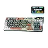 RK ROYAL KLUDGE S98 Mechanical Keyboard w/Smart Display & Knob, Top Mount 96% Wireless Mechanical Keyboard BT/2.4G/USB-C, Hot Swappable, Software Support, Creamy Sounding, 98 Keys