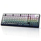 ROYALAXE F98 Wireless Mechanical Keyboard with Knob, Creamy Keyboard with Number pad, RGB Backlight Hot-Swappable Side Printed PBT Keycaps, BT 5.0/2.4G/USB-C for Mac, Laptop&PC Gaming, Black Gradient