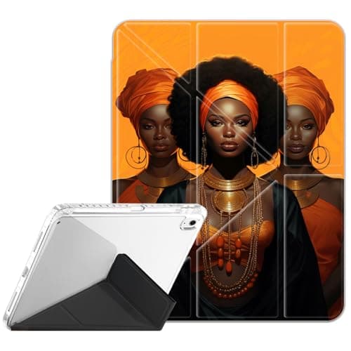 Case for iPad (A16) 11th Generation 11 Inch (2025), iPad 10th Gen 10.9 Inch (2022),Clear Back Y-Fold Standing Cover with Pencil Holder Auto Sleep/Wake ,Black Women
