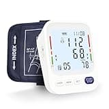 P PANACARE Upper Arm Blood Pressure Monitor – Large LCD Display BP Machine, 2-User 240 Memory, Irregular Heartbeat Detection, Wide Cuff 8.7"-20.5", Type-C Power