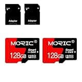 MORIC 2 Pack 128GB Micro SD Card with Adapter High Speed Memory Card,C10 A1 Memory TF Card for Camera/Dash Cam/Smartphone/Tablet/Drone
