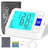 Upper Arm Blood Pressure Monitor with Wide Range Cuff 8.7"-16.5", 4" Large Backlit Display Automatic BP Machine, Dual-User 2×90 Memory Accurate Tensiometro Digital for Home Use with Storage Bag
