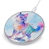 Rainbow Crystal Phantom Cat Wireless Charger, Fast Charging Pad