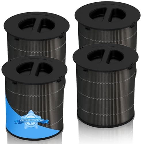 4 Pack 130i Replacement Filter Compatible with PuroAir 130i Air Purifier,3-in-1 H13 True HEPA High-Efficiency Activated Carbon Filter for PuroAir 130i