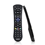 Philips Universal Remote Control for Samsung, Vizio, LG, Sony, Sharp, Roku, Apple TV, RCA, Panasonic, Smart TVs, Streaming Players, Blu-ray, DVD, Simple Setup, 4-Device, Black, SRP9243B/27