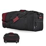 Travelers Club 32" Expandable Rolling Travel Duffel Bag, Red
