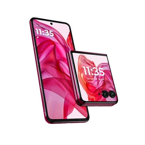Motorola Moto Razr+ 2024, 256GB + 12GB RAM, Hot Pink - Unlocked (Renewed)