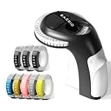 EazeID Embossing Label Maker with 8PK Tapes, Vintage Embossed Label Maker, Scrapbook Supplies Junk Journal Kits, Manual Retro Old School Embosser Labeler for Home Office DIY Crafts & Scrapbooking