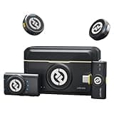 Hollyland Lark M2 Wireless Microphone for iPhone/Camera/Android/PC, 48kHz/24-bit High Fidelity Audio, 300m Range, Noise Cancelling, 40h Use, YouTube, Vlog, Streaming (Black, with Camera RX + USB-C RX)