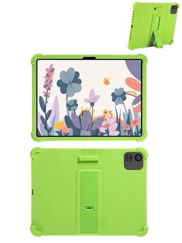 Case for HUION Kamvas Slate 13 Tablet 12.7 Inch, FJIASTB Soft Silicone Kids Friendly Protective Cover with Adjustable Stand, Drop-Proof (Green)