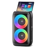 T-08 Bluetooth Speaker with 2 Rechargeable Wireless Microphone for Party,Karaoke Home Theater Systems