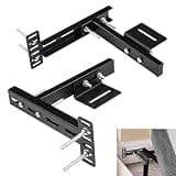 2 Pack Adjustable Headboard Brackets for Bed Base, Metal Headboard Brackets kit for Bed Frame, Black Footboard Extension Kit Compatible with Twin Full Queen King Bed