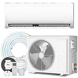 TMYICE 12000 BTU Mini Split AC/Heating System, 19 SEER2 115V Ductless Inverter Wall-Mounted Split AC Unit with Pre-Charged Condenser Cools Room Up to 750 Sq.Ft, Heat Pump & Installation Kits
