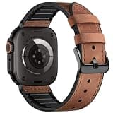 Adorve Leather Watch Band for Apple Watch Bands Men 44mm 45mm 46mm 42mm 49mm 41mm 40mm 38mm, Top Grain Genuine Leather Replacement Strap for iWatch Band Men for Series 11/10/Utlra/SE/9/8/7/6/5/4/3/2/1