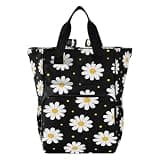 Nesatuwa Black White Daisy Diaper Bag Backpack Waterproof Large Capacity Multifunctional Diaper Bags with Insulated Pockets and Stroller Straps Travel Backpack for Baby Girl/Boy