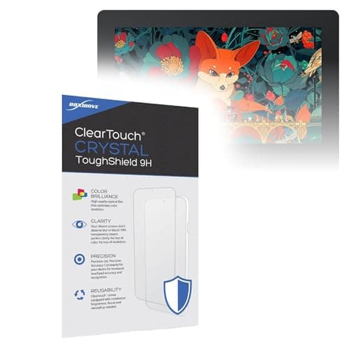 BoxWave Screen Protector Compatible with XPPen Artist Ultra 16 Drawing Tablet (15.6 in) - ClearTouch Crystal ToughShield 9H (2-Pack), Clear 9H Tough Flexible Film Screen Protector