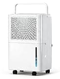 HUMSURE 2500 Sq. Ft 30 Pints Dehumidifier Equipped With Drainage Hose, Automatic Defrosting, for Basement, Home, Bathroom, Bedroom,24-Hour Timer Function