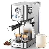 KEENSTAR Espresso Machine 20 Bar, Hot & Iced Coffee Makers, Stainless Steel Espresso Maker with Rapid Cold Brew & Milk Frother Steam Wand, with Water Tank for Latte, Cappuccino, Gift
