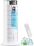 Portable Air Conditioners, 4 in 1 Evaporative Air Cooler, 1000ML Tower Fan with Remote, 3 Wind Speeds&Turbo Mode, 2 Mist,10H Timer, 90° Oscillation Portable AC for Home, Office (Off White)