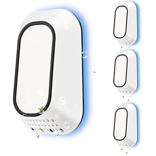 PVACG 4Pack Plug in Air Ionizers for Home With 4 Negative Ion Output Heads,Small Ionic Air Purifier,Quiet and Energy-Saving Air Freshener for Home,Bedroom,Office,Living Room (4)