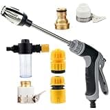 Pressure Washer Gun High Pressure Wand with 360 Degree Swivel Nozzle for Car Wash Driveway Patio Garden Cleaning